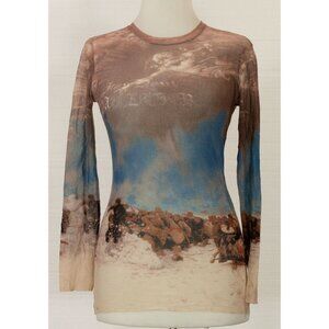 JEAN PAUL GAULTIER "CREATION OF ADAM" PRINT MESH TOP 1998 FALL COLLECTION